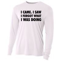 I Came I Saw I Forgot What I Was Doing Sarcastic Cooling Performance Long Sleeve Crew