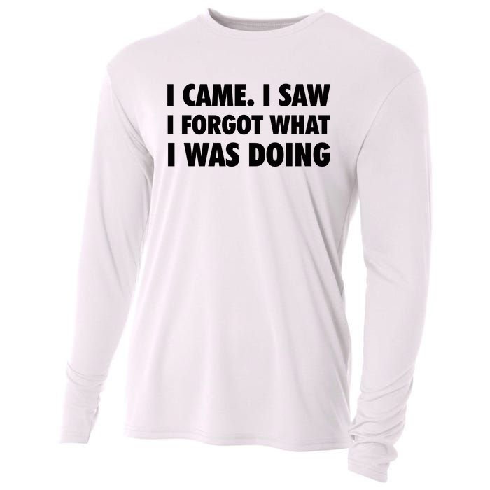 I Came I Saw I Forgot What I Was Doing Sarcastic Cooling Performance Long Sleeve Crew