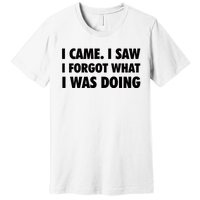 I Came I Saw I Forgot What I Was Doing Sarcastic Premium T-Shirt