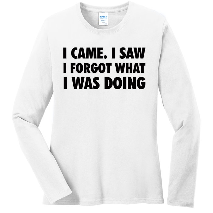 I Came I Saw I Forgot What I Was Doing Sarcastic Ladies Long Sleeve Shirt