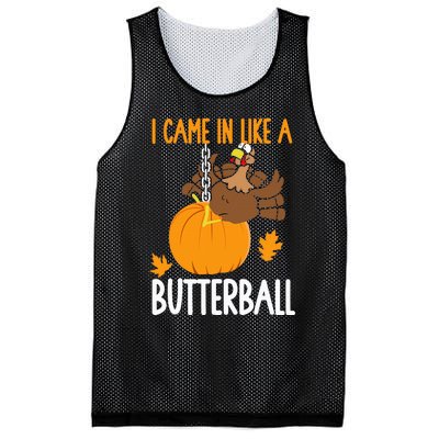 I Came In Like A Butterball Funny Thanksgiving Mesh Reversible Basketball Jersey Tank