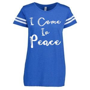 I Come In Peace IM Peace Enza Ladies Jersey Football T-Shirt