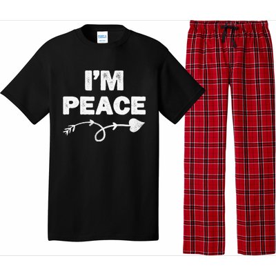 I Come In Peace I'm Peace Apparels Funny Couple's Matching Pajama Set