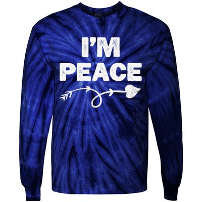 I Come In Peace I'm Peace Apparels Funny Couple's Matching Tie-Dye Long Sleeve Shirt