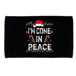 I Come In Peace IM Peace Matching Ugly Christmas Sweater Microfiber Hand Towel