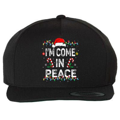 I Come In Peace IM Peace Matching Ugly Christmas Sweater Wool Snapback Cap