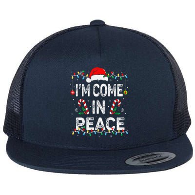 I Come In Peace IM Peace Matching Ugly Christmas Sweater Flat Bill Trucker Hat