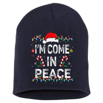 I Come In Peace IM Peace Matching Ugly Christmas Sweater Short Acrylic Beanie