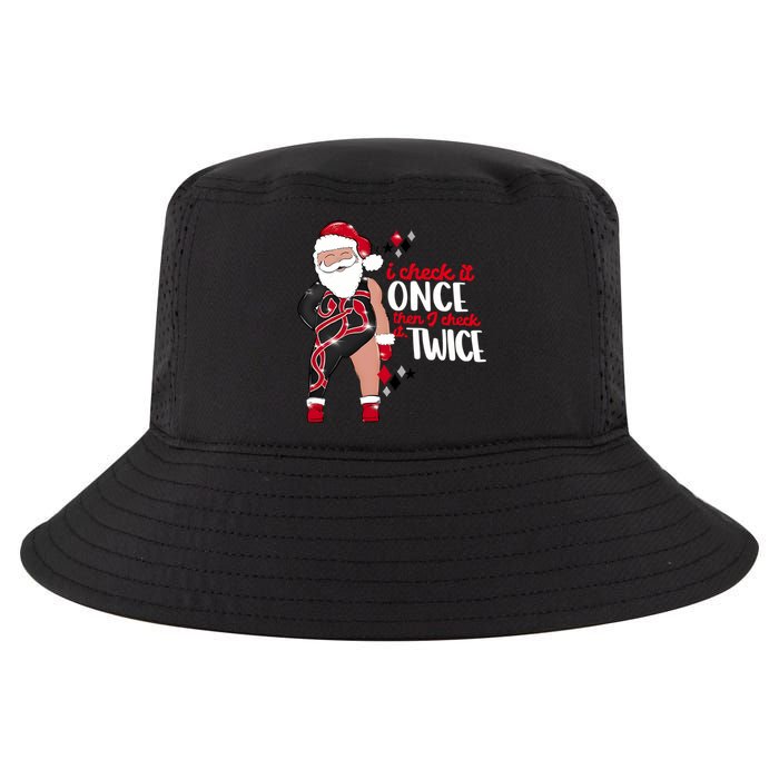 I Check It Once Then I Check It Twice Santa 1989 Christmas Sweatshirt Cool Comfort Performance Bucket Hat