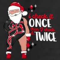 I Check It Once Then I Check It Twice Santa 1989 Christmas Sweatshirt 7 Panel Mesh Trucker Snapback Hat