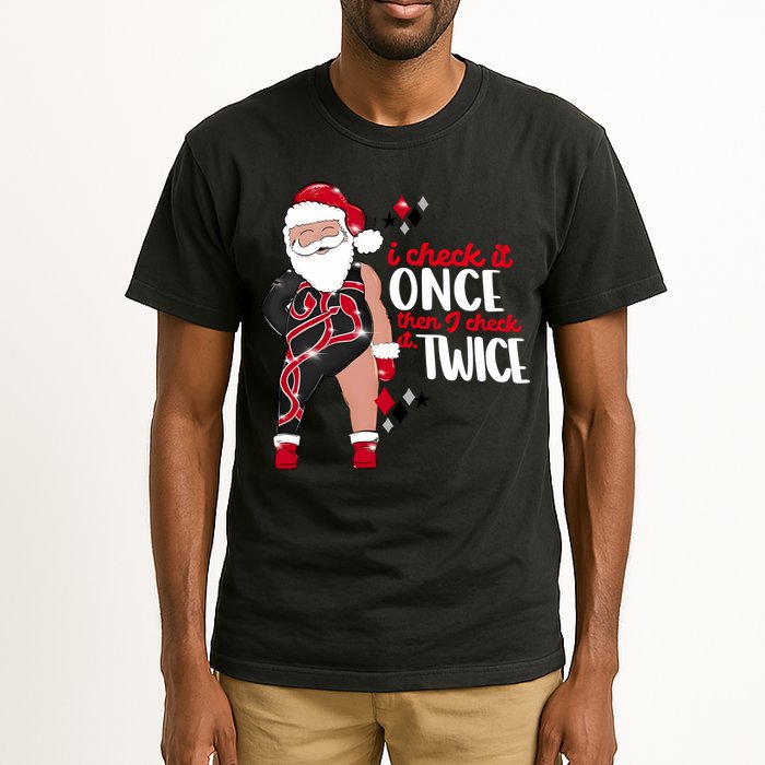 I Check It Once Then I Check It Twice Santa 1989 Christmas Sweatshirt Tall T-Shirt