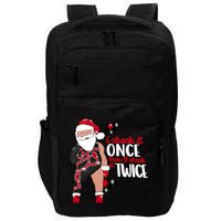 I Check It Once Then I Check It Twice Santa 1989 Christmas Sweatshirt Impact Tech Backpack