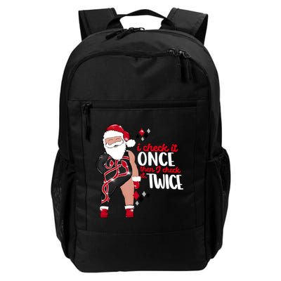 I Check It Once Then I Check It Twice Santa 1989 Christmas Sweatshirt Backpack