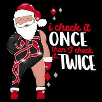 I Check It Once Then I Check It Twice Santa 1989 Christmas Sweatshirt Backpack