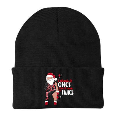 I Check It Once Then I Check It Twice Santa 1989 Christmas Sweatshirt Beanie