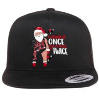 I Check It Once Then I Check It Twice Santa 1989 Christmas Sweatshirt Flat Bill Trucker Hat
