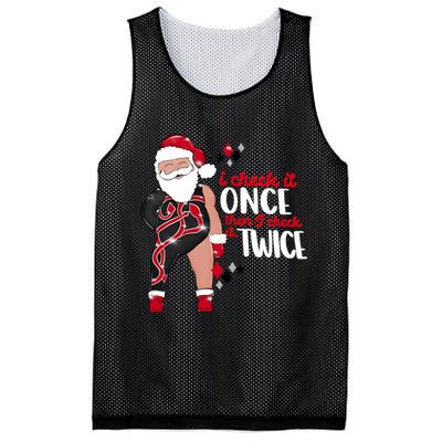 I Check It Once Then I Check It Twice Santa 1989 Christmas Sweatshirt Mesh Reversible Basketball Jersey Tank