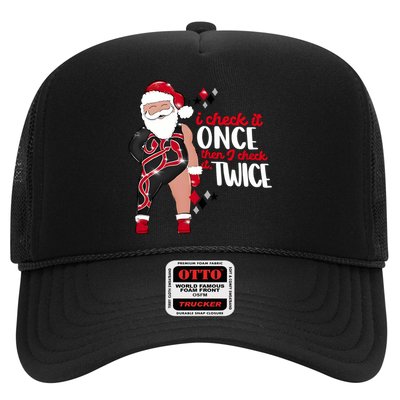 I Check It Once Then I Check It Twice Santa 1989 Christmas Sweatshirt Hat