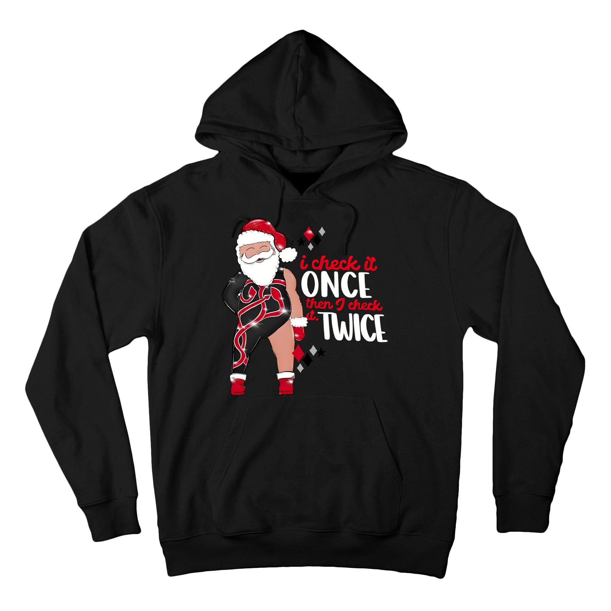 I Check It Once Then I Check It Twice Santa 1989 Christmas Sweatshirt Tall Hoodie