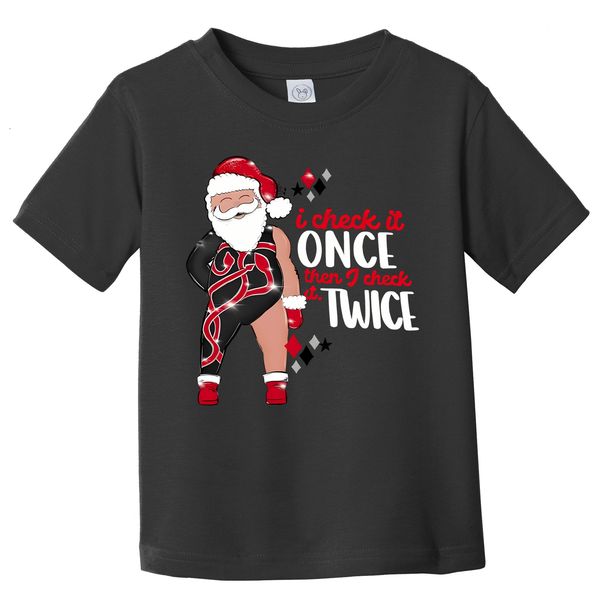 I Check It Once Then I Check It Twice Santa 1989 Christmas Sweatshirt Toddler T-Shirt