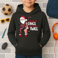 I Check It Once Then I Check It Twice Santa 1989 Christmas Sweatshirt Kids Hoodie