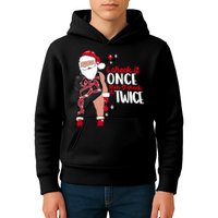 I Check It Once Then I Check It Twice Santa 1989 Christmas Sweatshirt Kids Hoodie