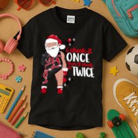 I Check It Once Then I Check It Twice Santa 1989 Christmas Sweatshirt Kids T-Shirt