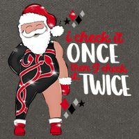 I Check It Once Then I Check It Twice Santa 1989 Christmas Sweatshirt Cotton Canvas Backpack
