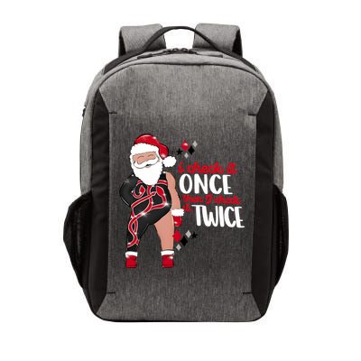 I Check It Once Then I Check It Twice Santa 1989 Christmas Sweatshirt Vector Backpack