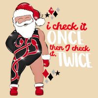 I Check It Once Then I Check It Twice Santa 1989 Christmas Sweatshirt V-Neck T-Shirt