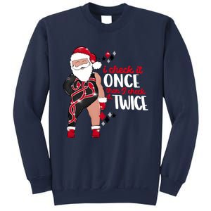 I Check It Once Then I Check It Twice Santa 1989 Christmas Sweatshirt Sweatshirt