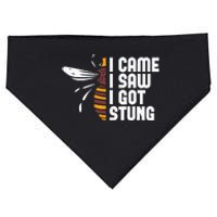 I Came I Saw I Got Stung Funny Beekeeper Bees Beekeeping USA-Made Doggie Bandana