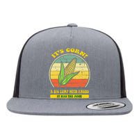 It’s Corn It Has The Juice Funny Corn Lover Trendy Flat Bill Trucker Hat