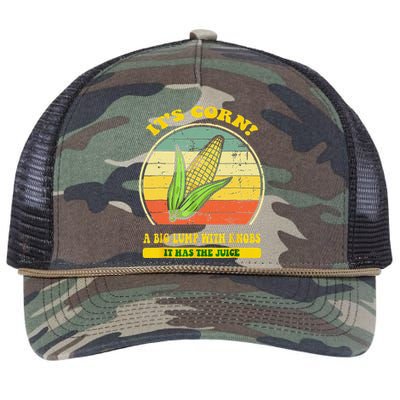 It’s Corn It Has The Juice Funny Corn Lover Trendy Retro Rope Trucker Hat Cap