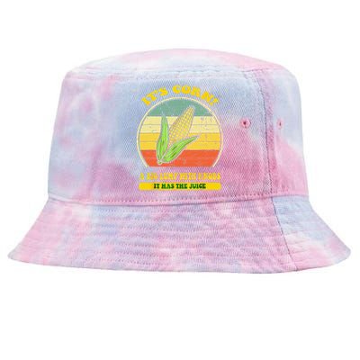 It’s Corn It Has The Juice Funny Corn Lover Trendy Tie-Dyed Bucket Hat