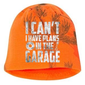 I Can't I Have Plans In The Garage Car Mechanic Gift Kati - Camo Knit Beanie