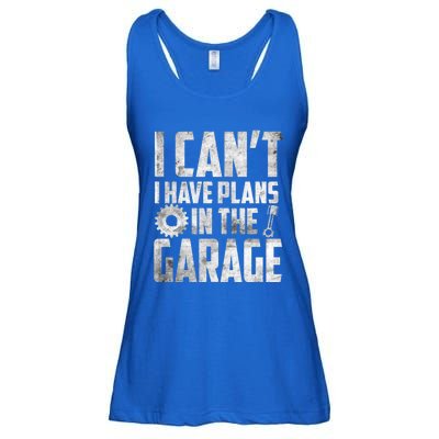 I Can't I Have Plans In The Garage Car Mechanic Gift Ladies Essential Flowy Tank