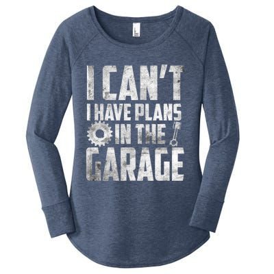 I Can't I Have Plans In The Garage Car Mechanic Gift Women's Perfect Tri Tunic Long Sleeve Shirt