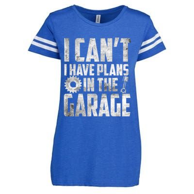 I Can't I Have Plans In The Garage Car Mechanic Gift Enza Ladies Jersey Football T-Shirt