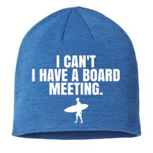 I Can't I Have A Board Meeting Surfing Funny Gift Sustainable Beanie