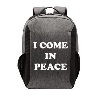 I Come In Peace IM Peace Apparels Funny CoupleS Matching Vector Backpack