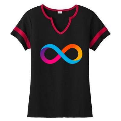 Internet Computer Icp Cryptocurrency Logo Ladies Halftime Notch Neck Tee