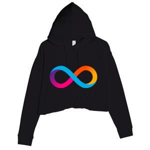 Internet Computer Icp Cryptocurrency Logo Crop Fleece Hoodie