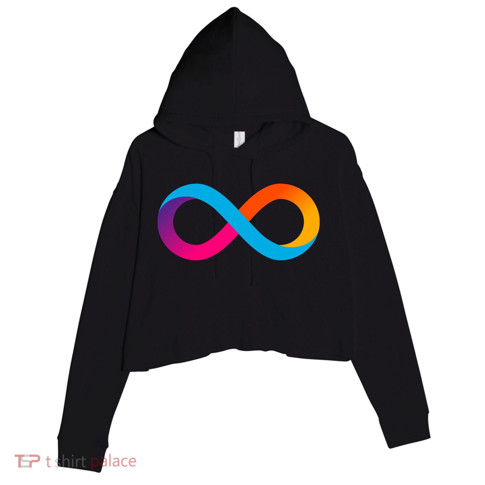 Internet Computer Icp Cryptocurrency Logo Crop Fleece Hoodie
