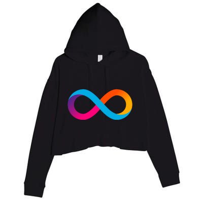 Internet Computer Icp Cryptocurrency Logo Crop Fleece Hoodie