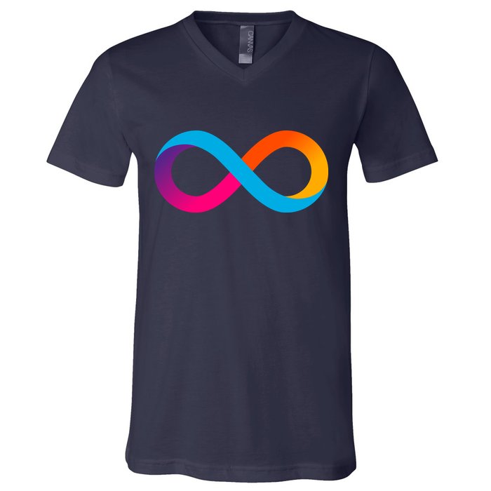 Internet Computer Icp Cryptocurrency Logo V-Neck T-Shirt