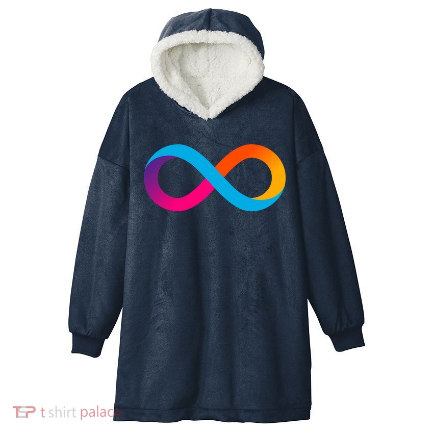Internet Computer Icp Cryptocurrency Logo Hooded Wearable Blanket