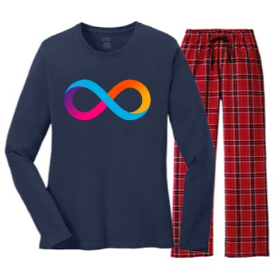 Internet Computer Icp Cryptocurrency Logo Women's Long Sleeve Flannel Pajama Set 