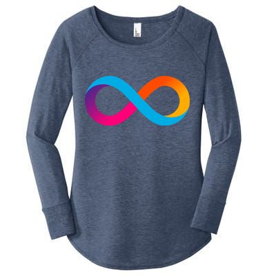 Internet Computer Icp Cryptocurrency Logo Women's Perfect Tri Tunic Long Sleeve Shirt