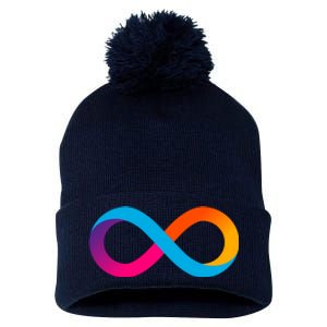 Internet Computer Icp Cryptocurrency Logo Pom Pom 12in Knit Beanie